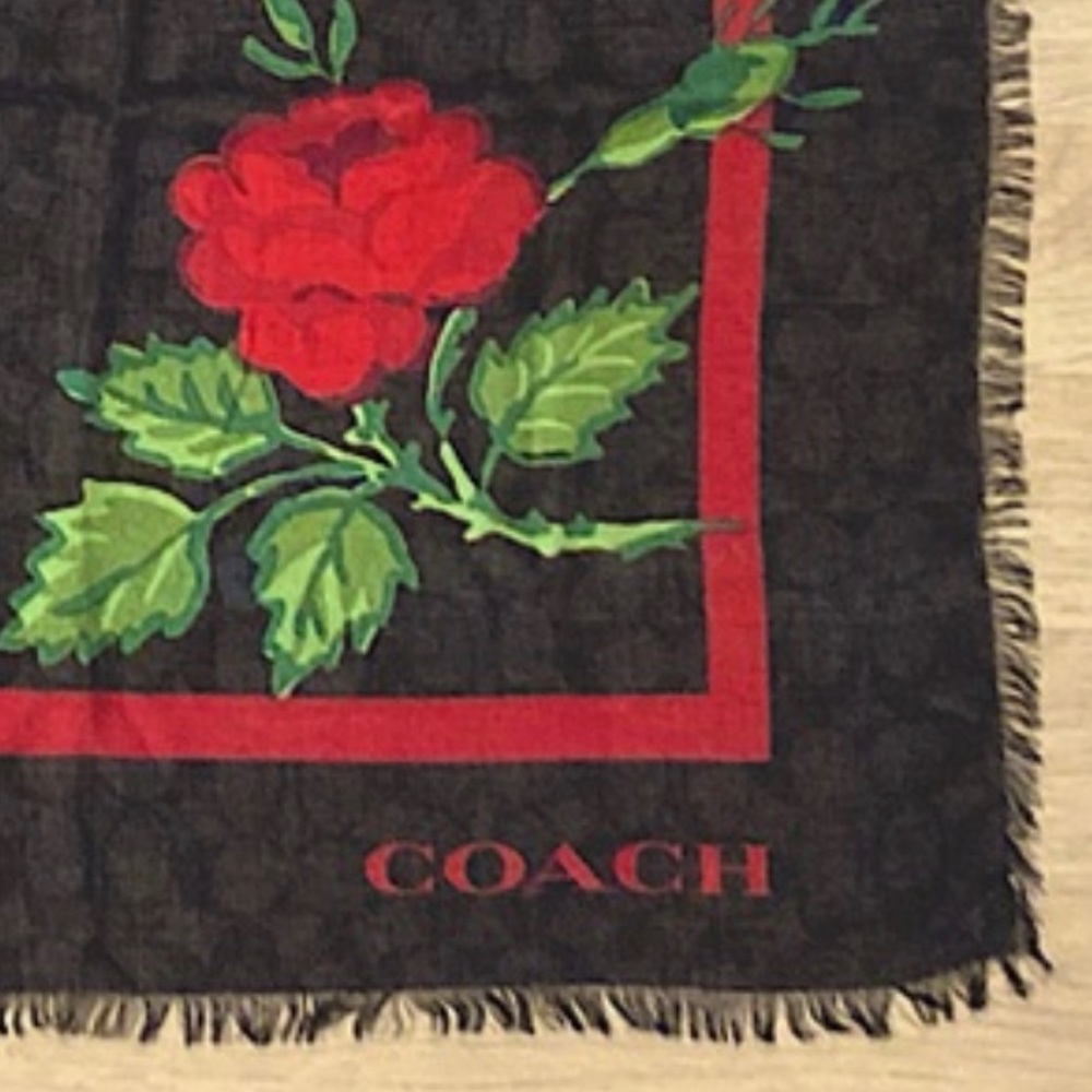 ♥️ COACH ♥️ NWT ♥️ Silk Scarf ♥️ Oversized ♥️ Soft ♥️ Elegant ♥️ Luxury ♥️